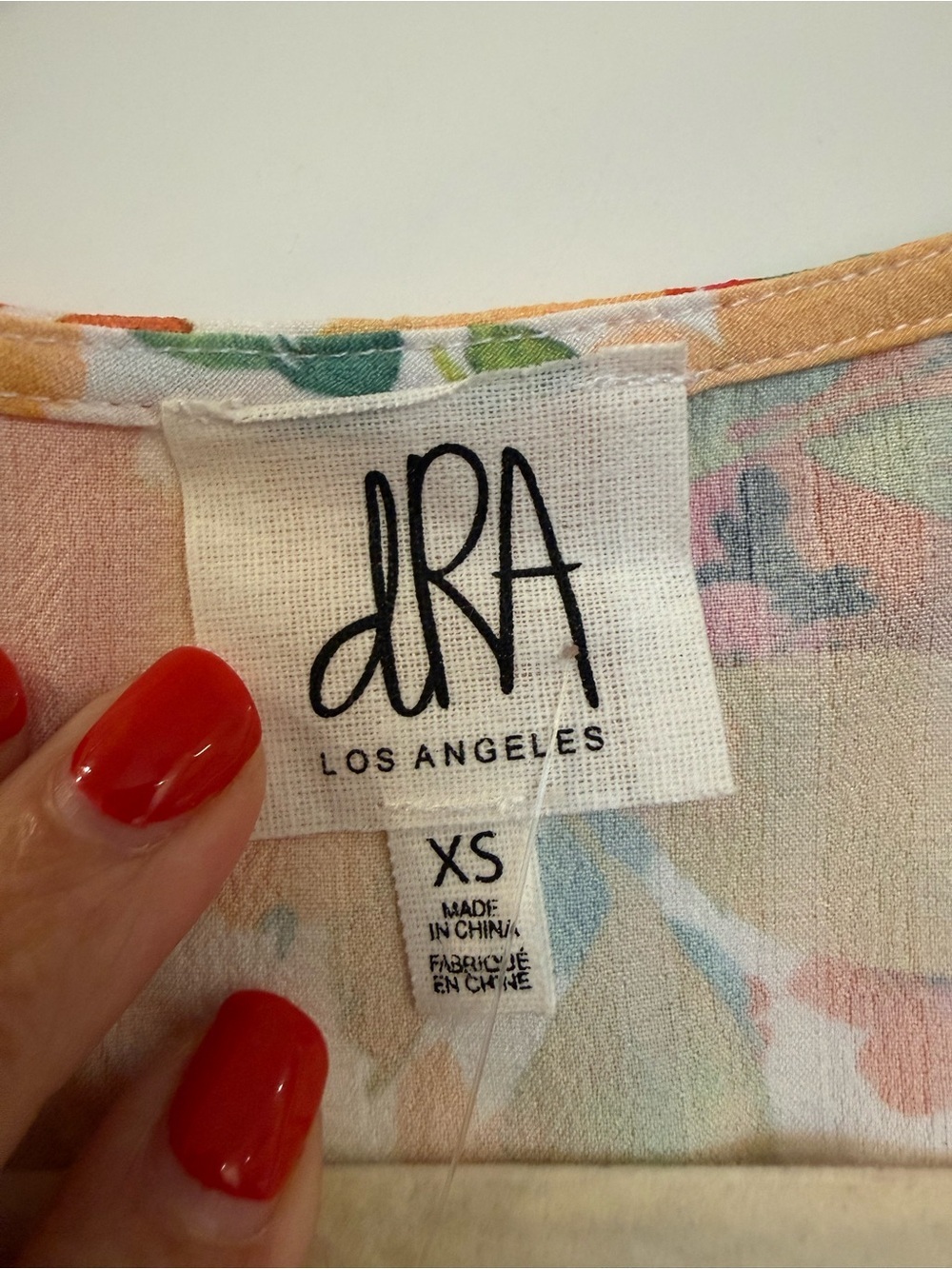 NWT dRA Los Angeles Athena Watercolor Floral Sleeveless Mini Dress XS - Picture 3 of 5